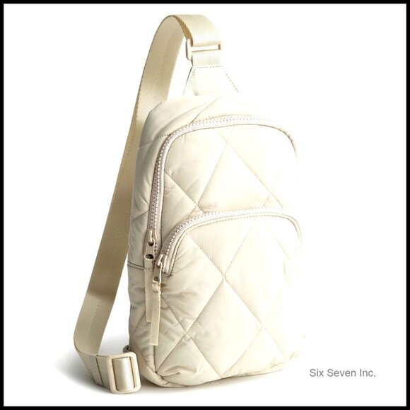 Featherweight Sling Backpack Chic Minimal Daypack Adjustable Strap Water